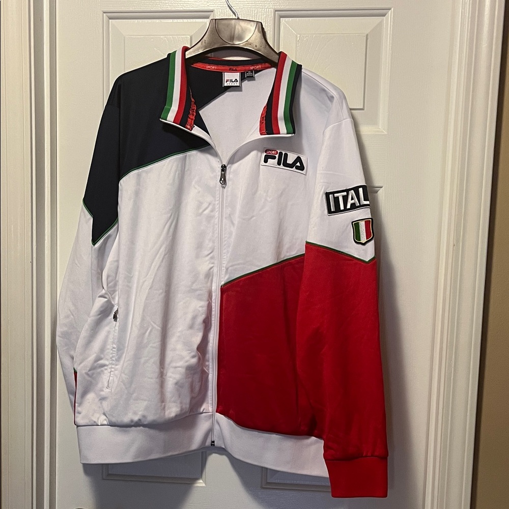 Vintage FILA Men's Tricolor Bomber Jacket